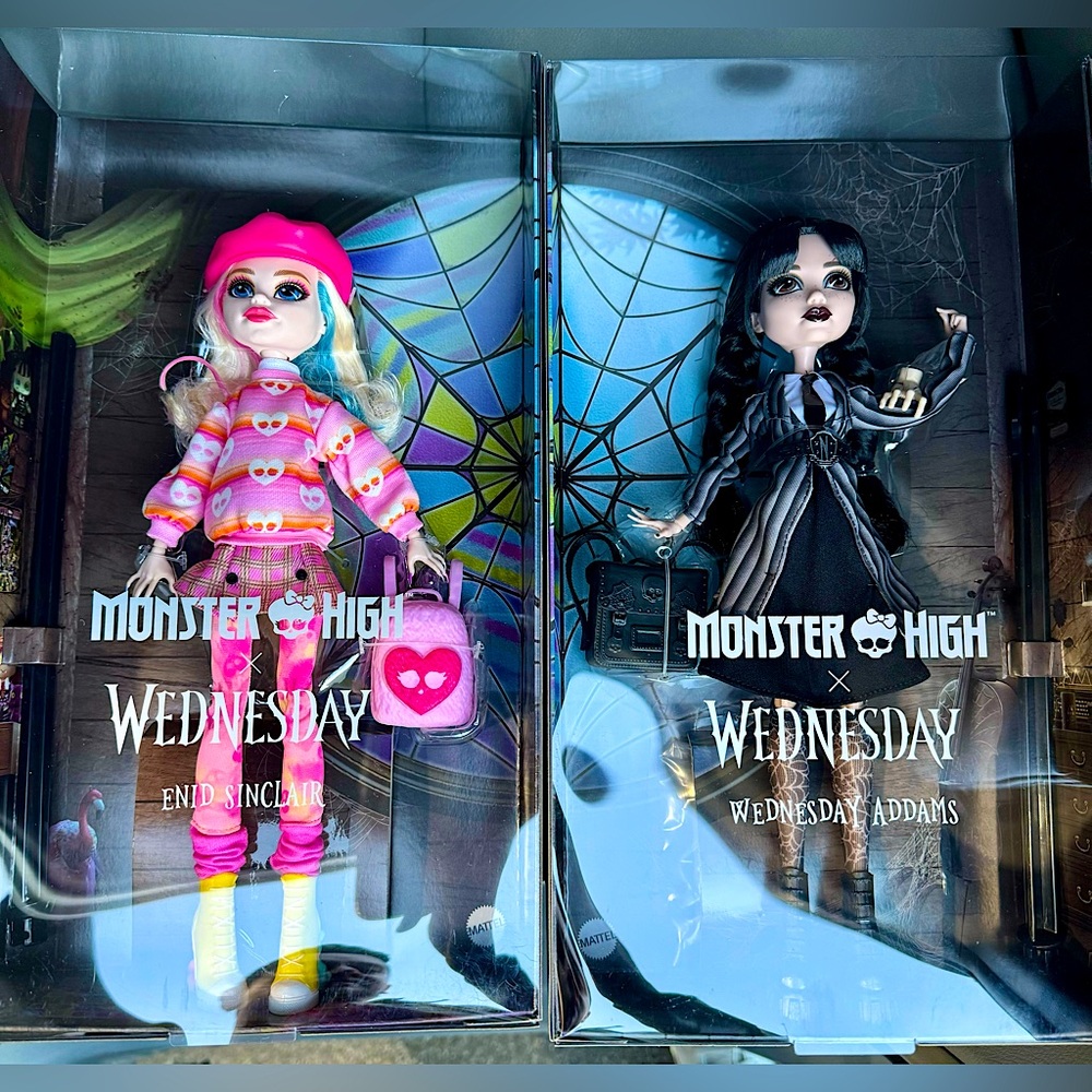 NEW! MATTEL MONSTER HIGH WEDNESDAY X ENID DOLL SET / COLLECTOR SOLD OUT!